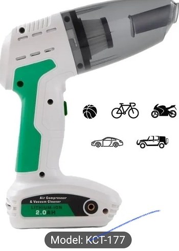 4ü 1 arada araçşarzlı süpürge /kompresör - Görsel 2