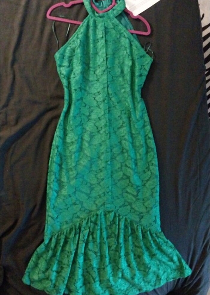 Dantel güpürlü balık elbise - Görsel 2