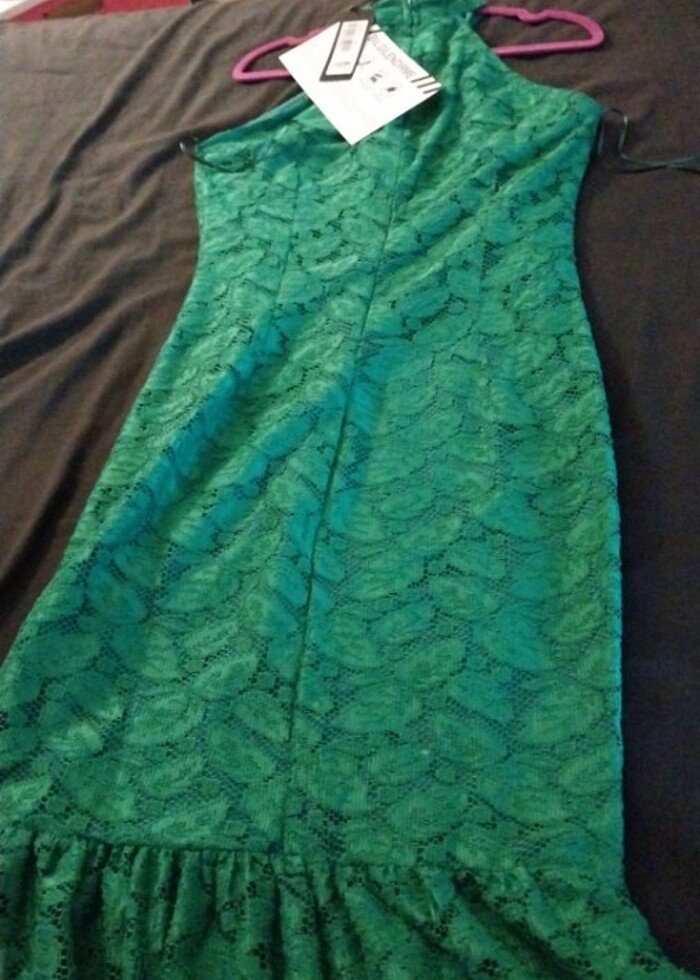 Dantel güpürlü balık elbise - Görsel 3