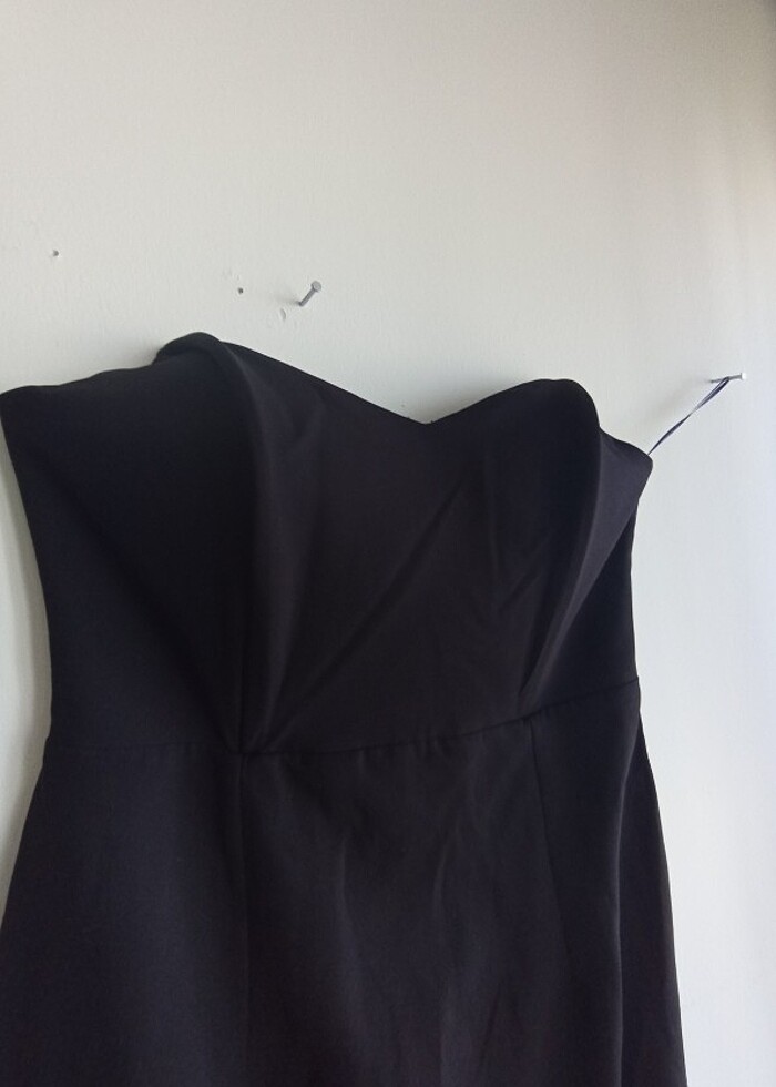 Straplez midi elbise - Görsel 2