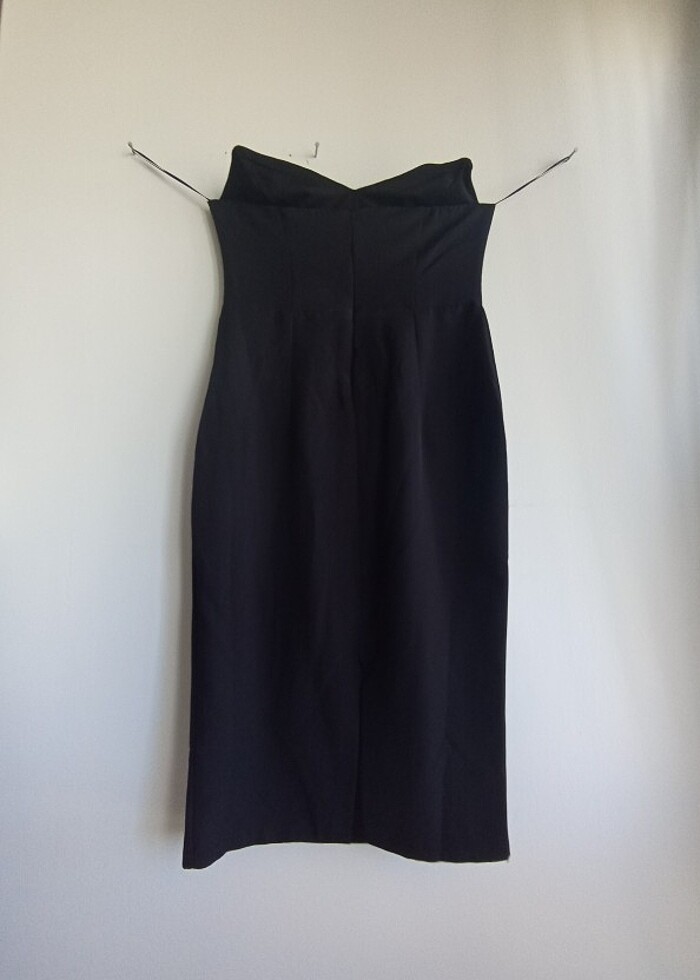 Straplez midi elbise - Görsel 5