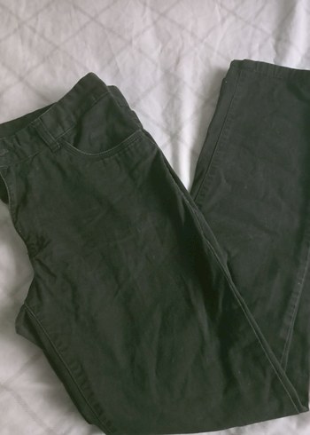 Erkek Siyah Düz Kesim Denim Pantolon - Görsel 3