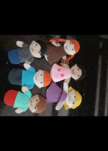 Renkli Parmak Kuklaları Seti - Görsel 4