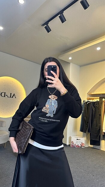 Ralph Lauren RL siyah sweatshirt