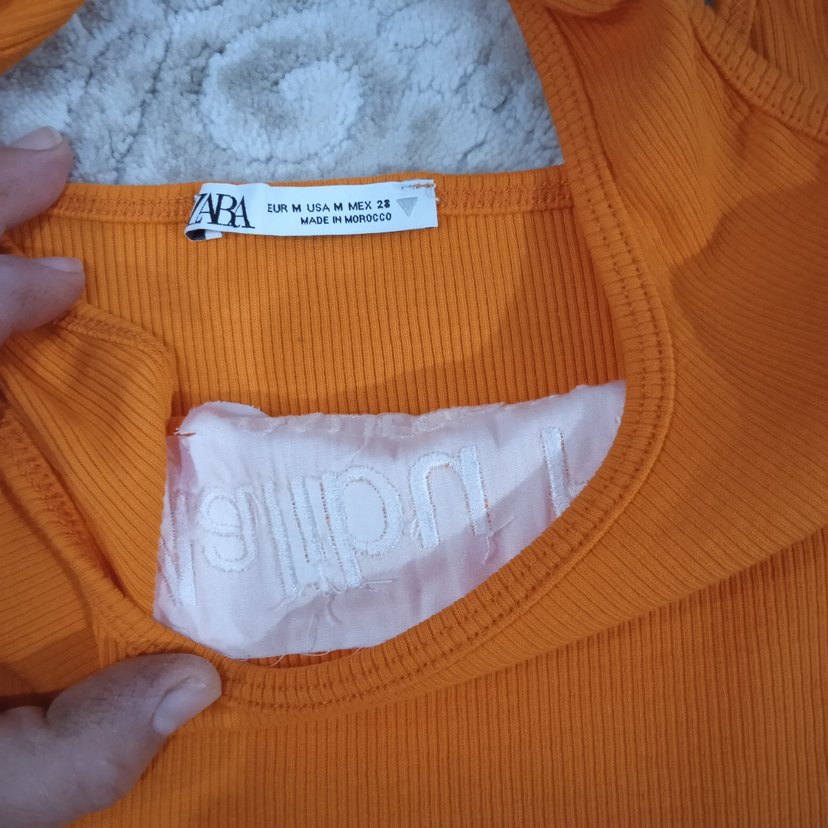 Turuncu Baskılı Kadın altı çıtçıtlı badi - Görsel 3