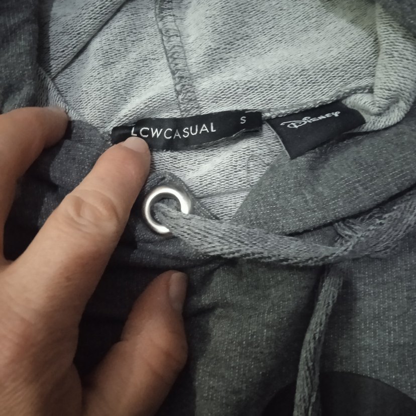 Düğmeli Gri Uzun Kollu Hamile Tişörtü - Görsel 3