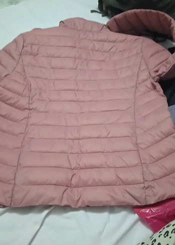 Pembe Kadın Kışlık Fermuarlı Mont - Görsel 3