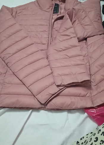 Pembe Kadın Kışlık Fermuarlı Mont - Görsel 2