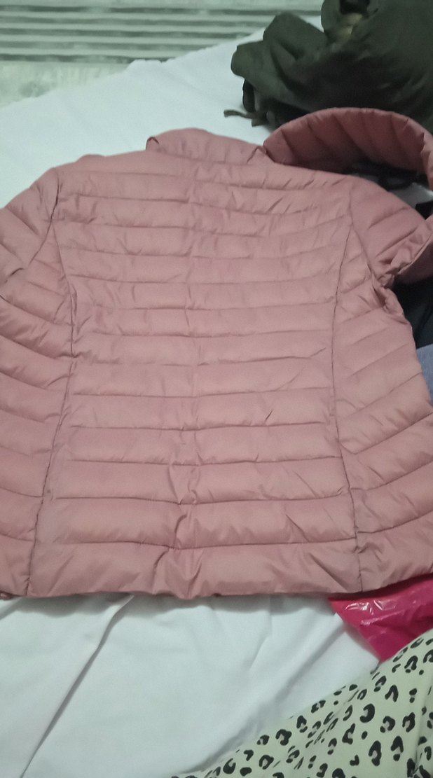 Pembe Kadın Kışlık Fermuarlı Mont - Görsel 3