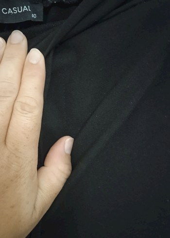 siyah beli lastikli yazlık bayan pontolon