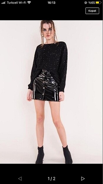 Bershka vinil etek