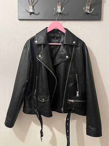 Stradivarius Stradivarius Biker Deri Ceket