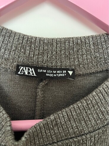 m Beden kahverengi Renk Zara Crop Sweatshirt
