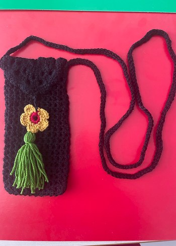 Örgü Telefon Çantası