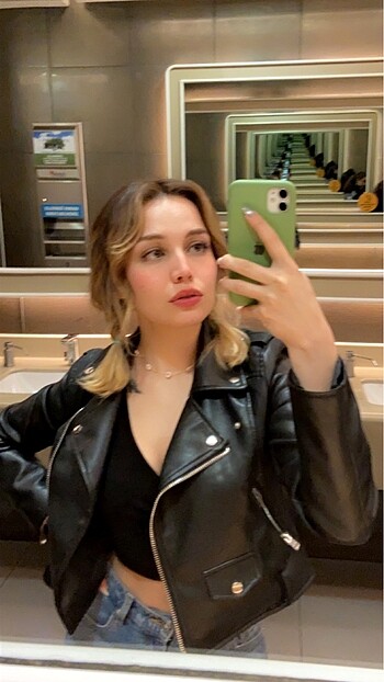 s Beden siyah Renk Biker ceket