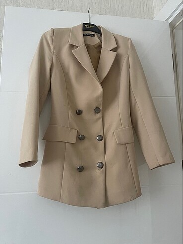 Krem rengi blazer ceket