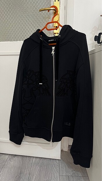 l Beden Fermuarlı kapüşonlu sweatshirt