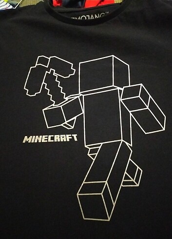 Minecraft desenli tshirt