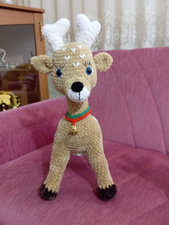 Renkli Yumuşak Geyik Peluş Oyuncak - Görsel 2