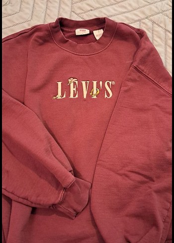 Levis Levi S Bordo Bisiklet Yaka Sweatshirt