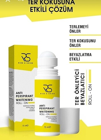 Rise & Shine Beyazlatıcı Rollon 75 ml