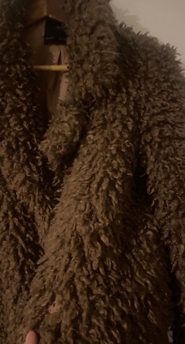 Kahverengi Midi Kadın Kürk Kaban - Görsel 4