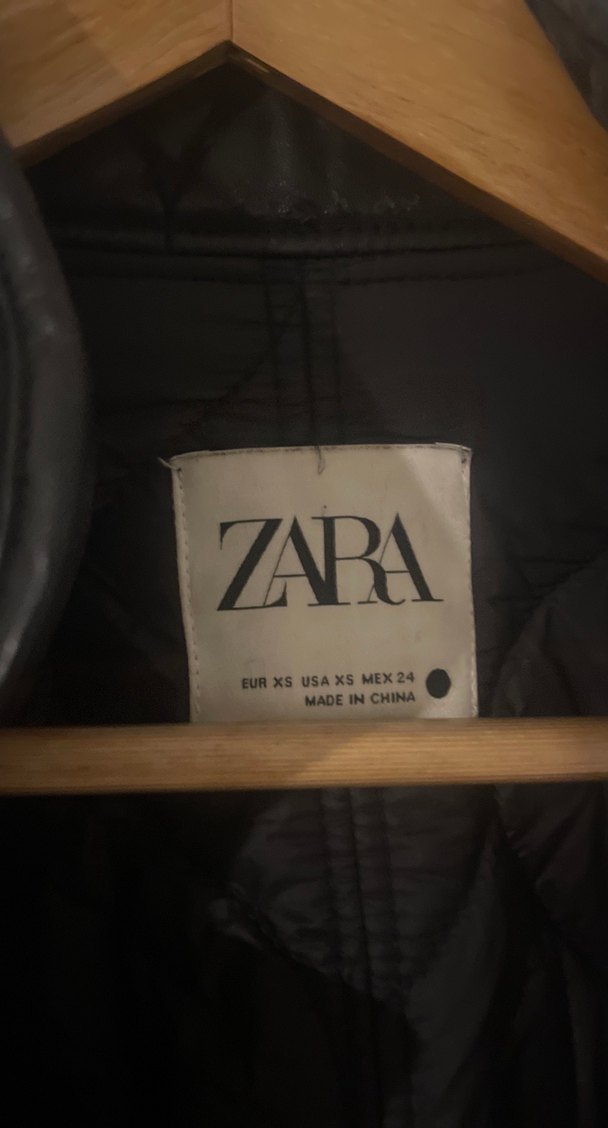 Kadın Siyah Deri Biker Ceket - Görsel 3