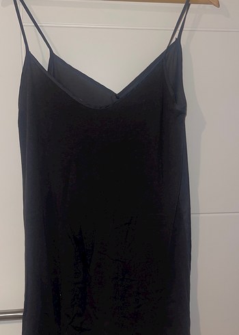 Siyah Drapeli V Yakalı Kadın Midi Bluz - Görsel 4