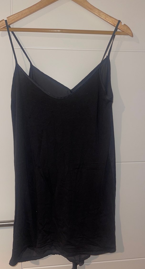 Siyah Drapeli V Yakalı Kadın Midi Bluz - Görsel 4