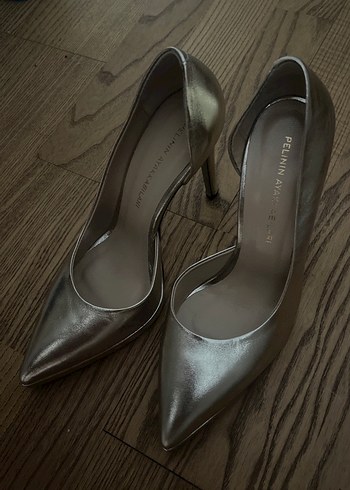 Gold topuklu platrormlu stiletto