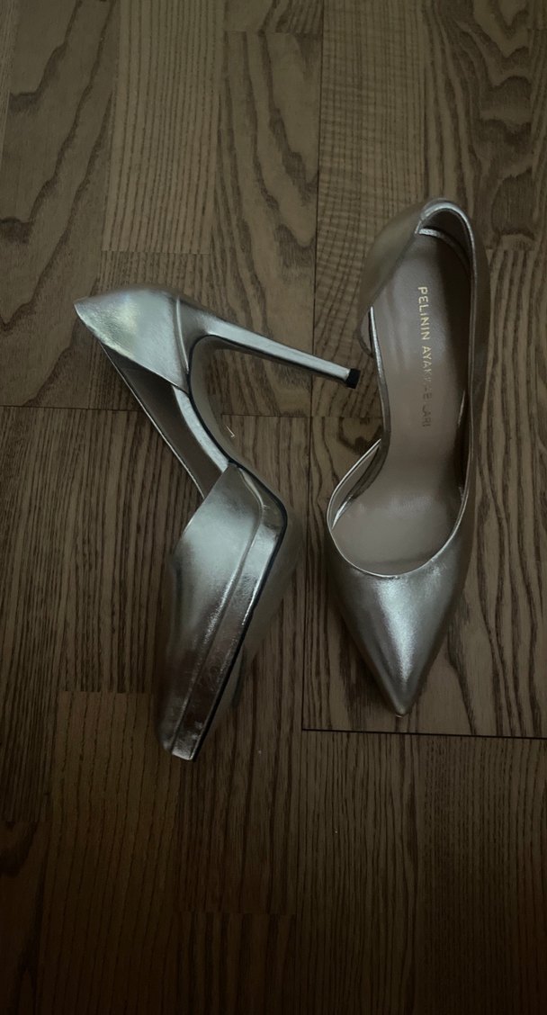 Gold topuklu platrormlu stiletto - Görsel 2