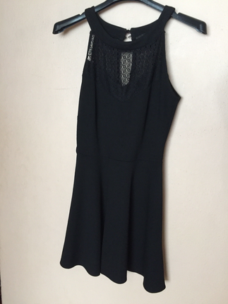 Adl mini siyah elbise