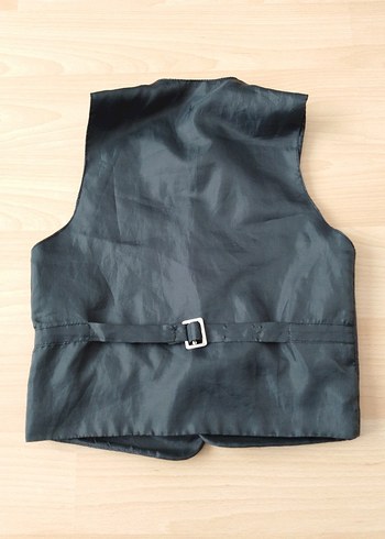 Düğmeli Gri Yelek, Regular Fit, Yün - Görsel 5