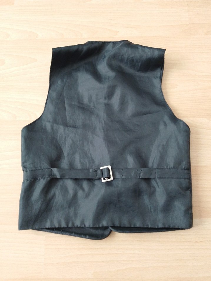 Düğmeli Gri Yelek, Regular Fit, Yün - Görsel 5