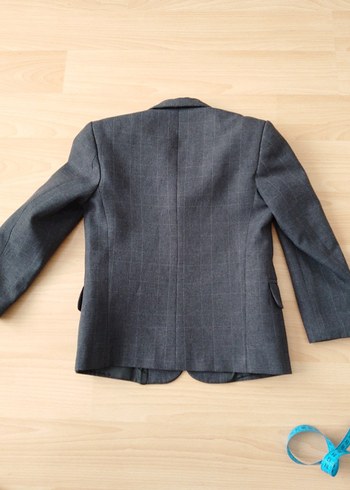 Erkek Çocuk Gri  Düğmeli Klasik Ceket - Görsel 5