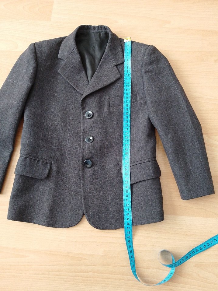 Erkek Çocuk Gri  Düğmeli Klasik Ceket - Görsel 3