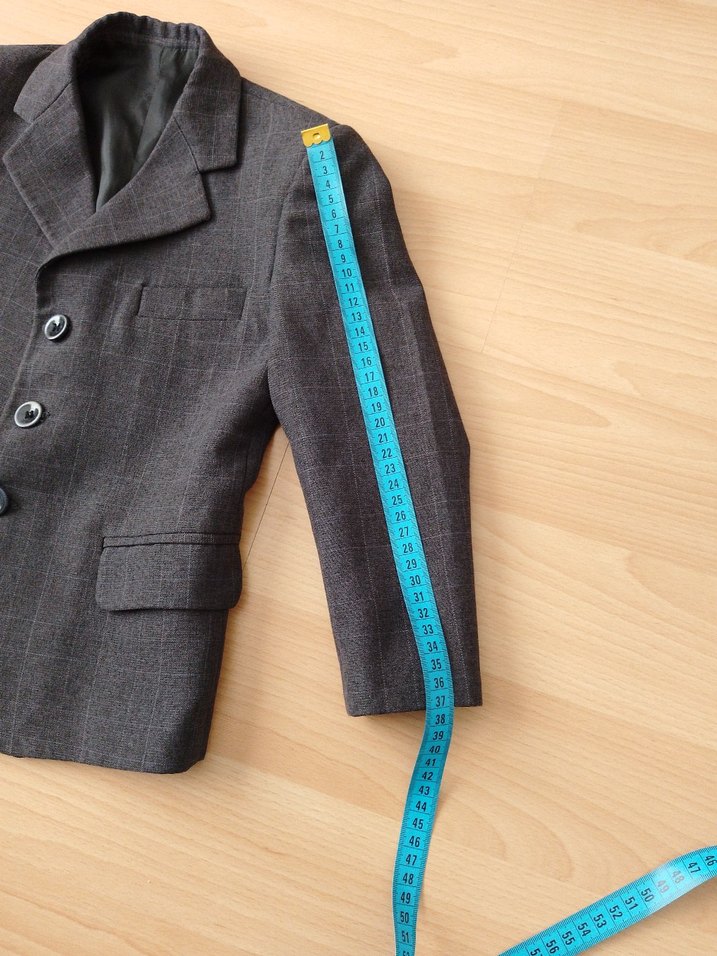 Erkek Çocuk Gri  Düğmeli Klasik Ceket - Görsel 4