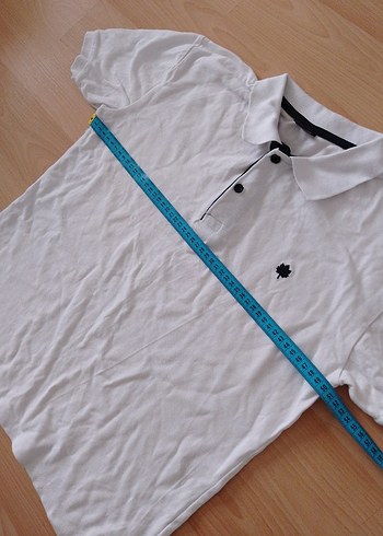 Erkek Beyaz Pamuklu Polo Tişört - Görsel 4