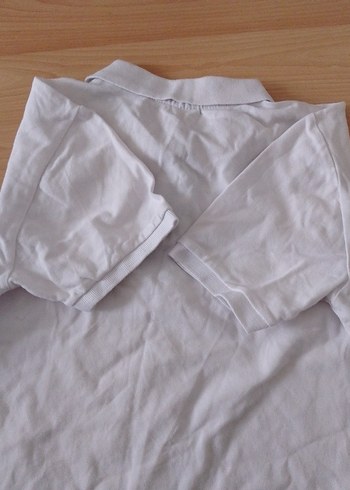 Erkek Beyaz Pamuklu Polo Tişört - Görsel 8