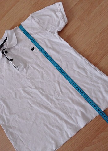 Erkek Beyaz Pamuklu Polo Tişört - Görsel 3