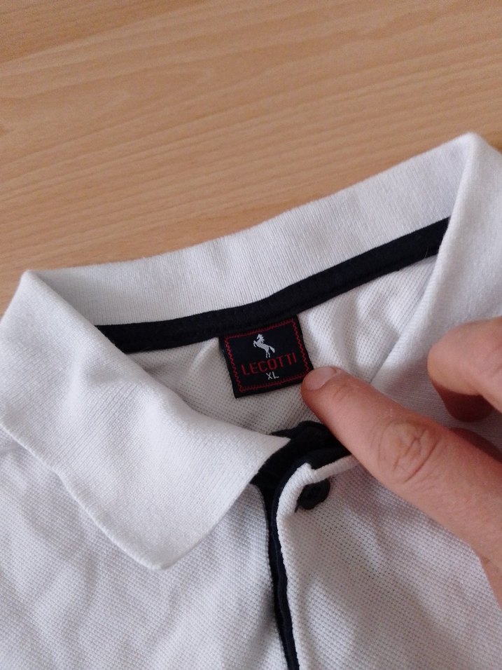 Erkek Beyaz Pamuklu Polo Tişört - Görsel 2