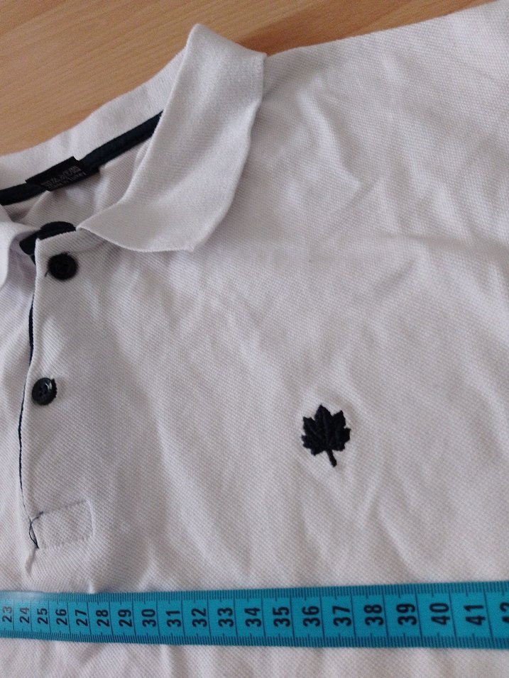 Erkek Beyaz Pamuklu Polo Tişört - Görsel 5