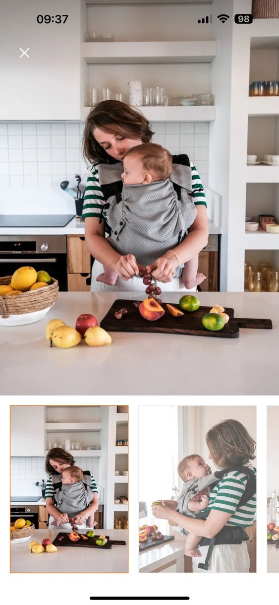 Neko Start Ergonomik Bebek Kanguru Gri - Görsel 2