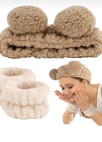 Kızlar için makyaj cilt bakımı Yüz Bakım Saç Bandı - Görsel 2