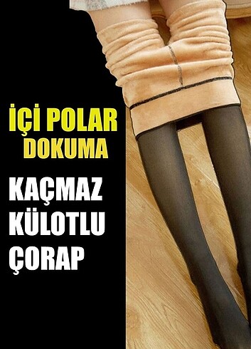 universal Beden İçi Polarli külotlu çorap 