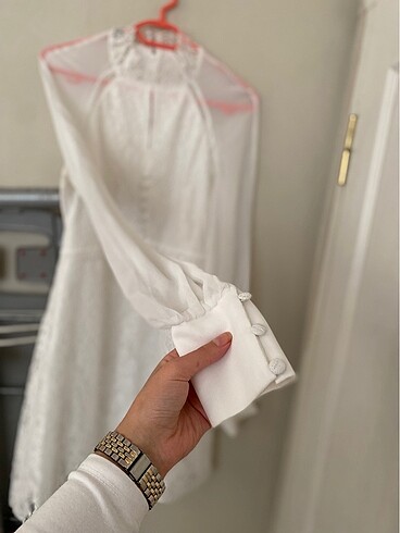 Trendyol & Milla Beyaz dantelli elbise