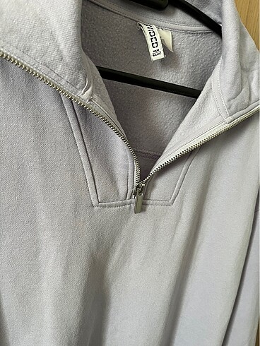 m Beden mor Renk H&M kısa sweatshirt