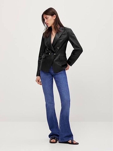 Massimo Dutti deri blazer