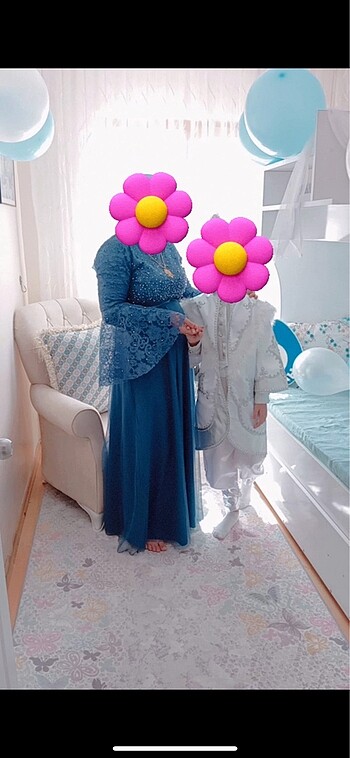 Mavi abiye elbise