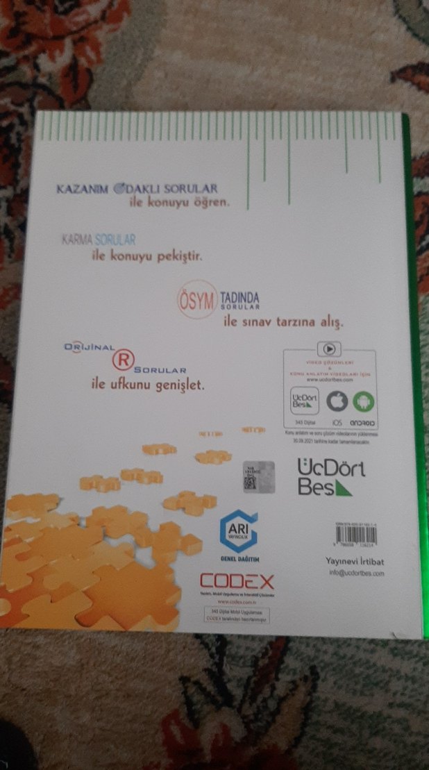 üç dört beş yayinlari biyoloji soru bankasi tyt - Görsel 2